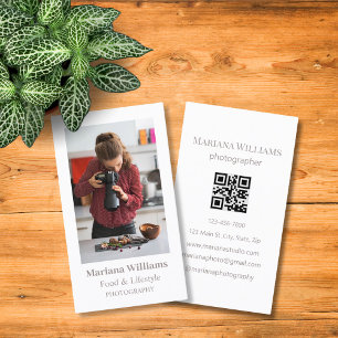 Food & Lifestyle Fotograf qr Code Foto chic Visitenkarte