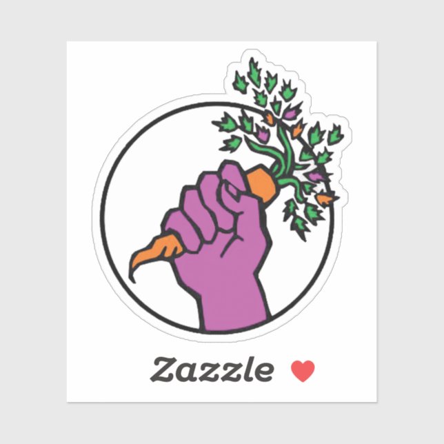 Food Not Bombs logo Aufkleber (Blatt)