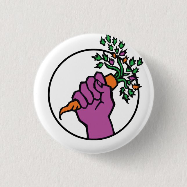 Food Not Bombs logo Button (Vorderseite)