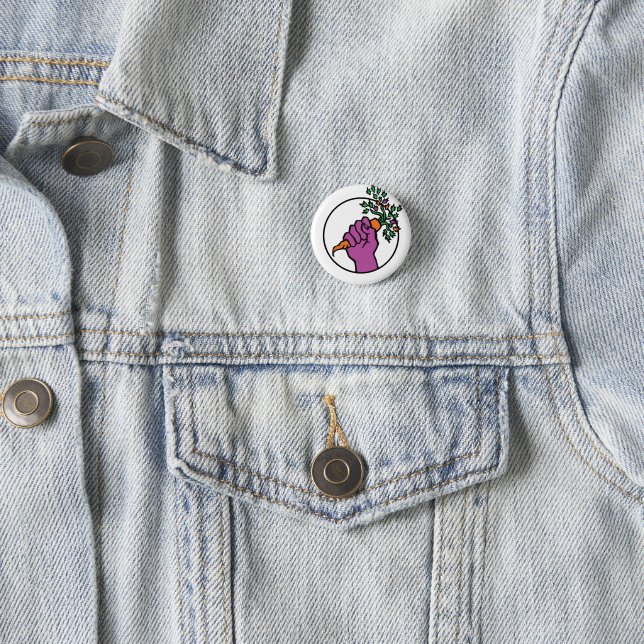 Food Not Bombs Logo Button (Beispiel)