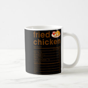 Food Nutrition Facts Shirts Co. Frittiertes Hühnch Kaffeetasse