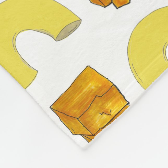 Food Pairing Elbow Macaroni Cheddar Mac & Cheese Fleecedecke (Ecke)