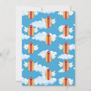 Food Party Cartoon Hot Dog Dankeskarte