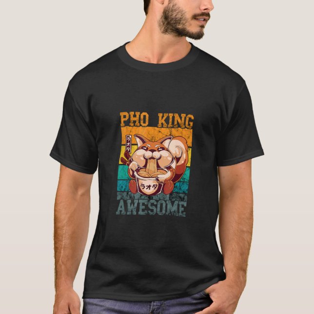 Food Pup Pho King Eichhörnchen Asiatische Nudelsup T-Shirt (Vorderseite)