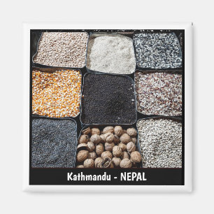 Food & Spices Market, Kathmandu - Nepal Magnet