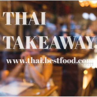 Food Takaway Window Vinyls Transparent Fensteraufkleber