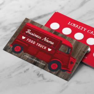 Food Truck Außenküche Van Catering Red Treuekarte