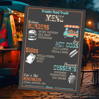 Food Truck Menu Menükarte