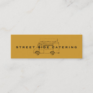Food Truck Rustic Senf Mini Visitenkarten Visitenkarte