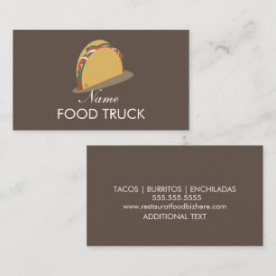 Food Truck Taco-Logo Geschäftskarte Visitenkarte