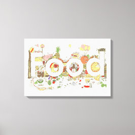 Food Word Art Slogan Funny Feinschmecker Typografy Leinwanddruck