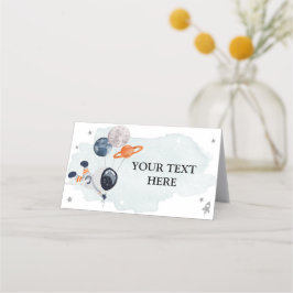 Food Zelt Space Astronaut Galaxy Dusche Name Junge Platzkarte
