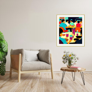 Foodcourt - Impression d'art en toile