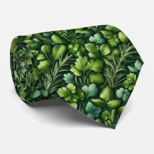 Foodie-Küchen-Schlips   Frische Gartenkräuter  Krawatte