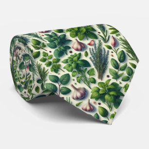 Foodie-Küchen-Schlips   Frische Gartenkräuter  Krawatte
