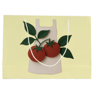 Foodie Liebhaber — Schürze und Tomaten Große Geschenktüte