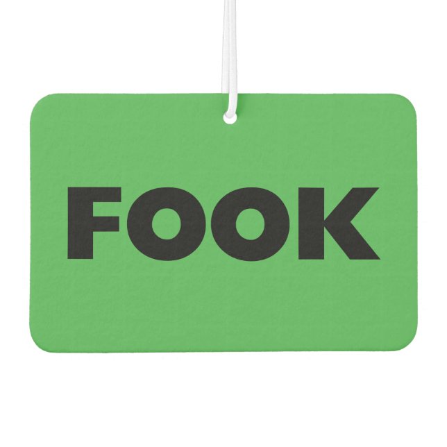 Fook Black Green Car Lufterfrischer (Vorderseite)