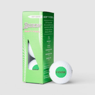 Fook green Srixon Soft Feel Golf Bälle 3 pk