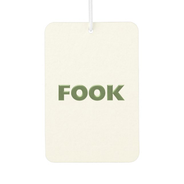Fook Green White Car Lufterfrischer (Vorderseite)