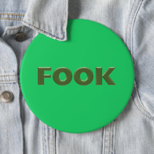 Fook grüner kolossaler Knopf Button