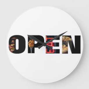 Fooks Open Sign Horloge murale