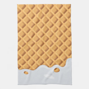 Fool the eye Tropfen Vanilla Ice Cream Cone Geschirrtuch