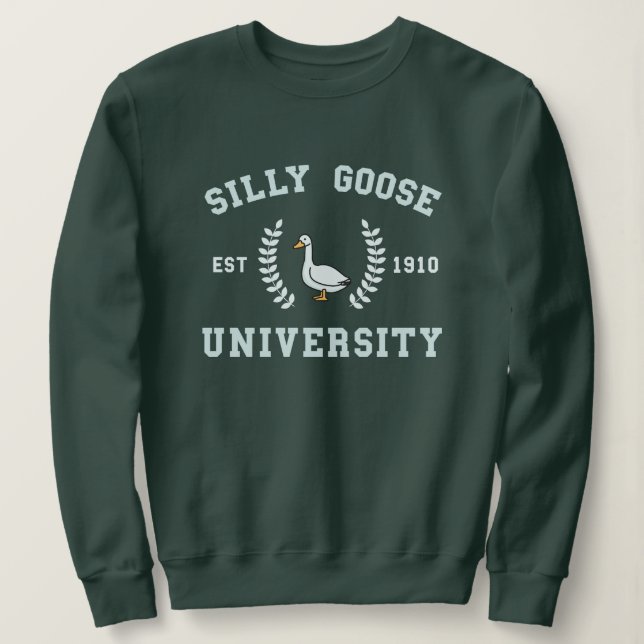 Foolish Albern Goose University Meme Sweatshirt (Design vorne)