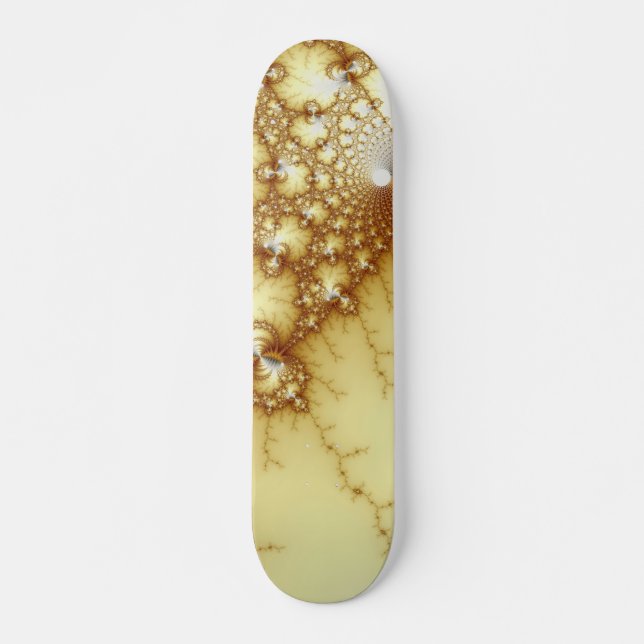 Fools Gold - Fractal Art Skateboard (Vorne)