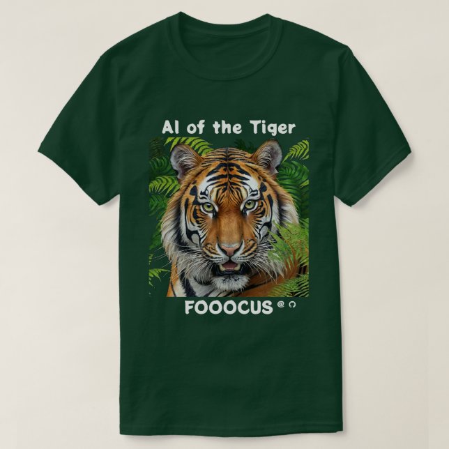 Fooocus - KI des Tigers v2 T-Shirt (Design vorne)