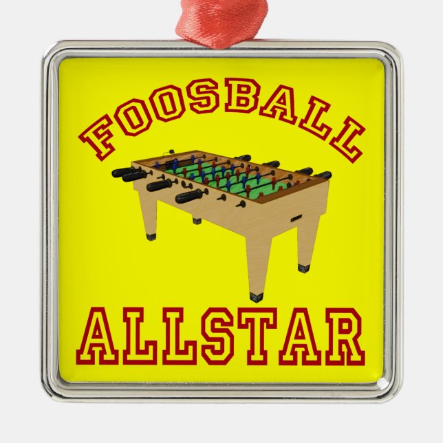 Foosball All-Star- Silbernes Ornament (Vorne)