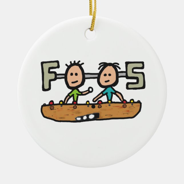 Foosball Keramik Ornament (Vorne)