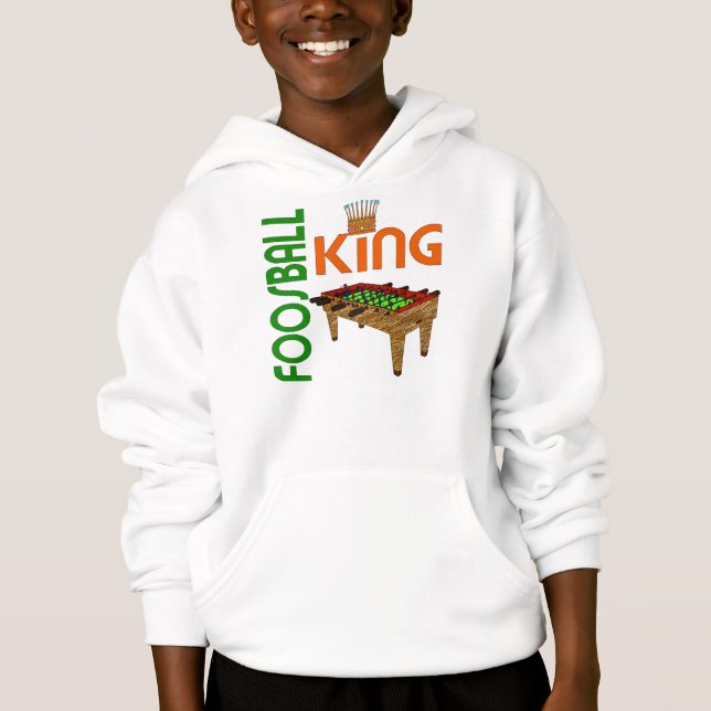 Foosball König Hoodie (Vorderseite)