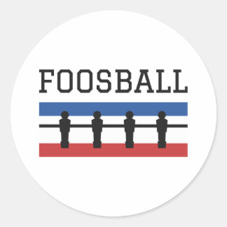 Foosball Retro Runder Aufkleber