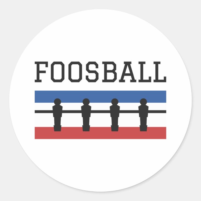 Foosball Retro Runder Aufkleber (Vorderseite)
