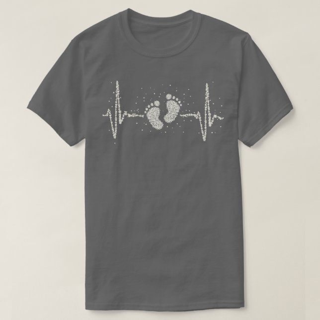 Foot Care Podiatrist Heartbeat Foot T-Shirt (Design vorne)