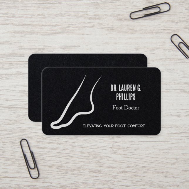 Foot Care Premium Visitenkarte (Vorderseite/Rückseite Beispiel)