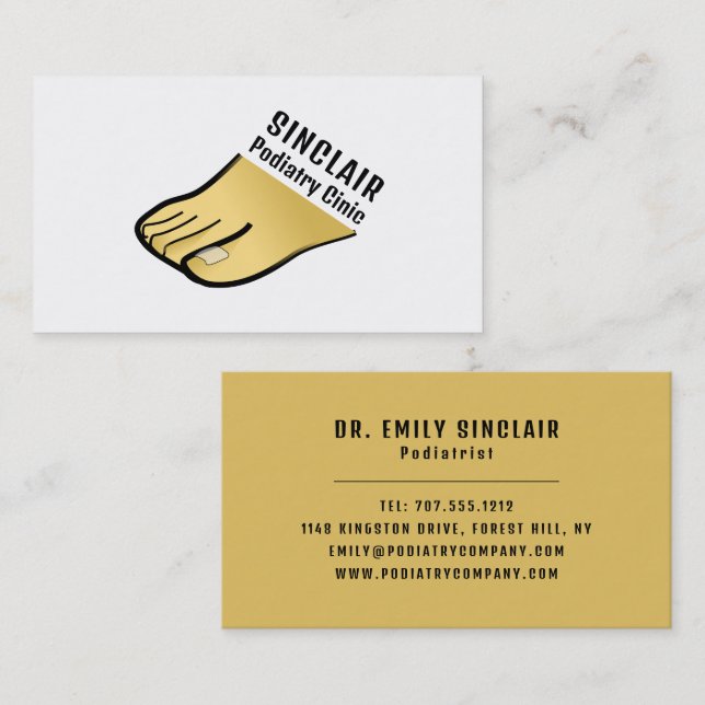 Foot Design, Podiatrie-Klinik, Podiatrist Visitenkarte (Vorne/Hinten)