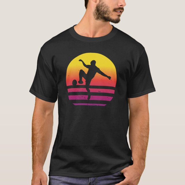 Foot Golf Retro Sunset T-Shirt (Vorderseite)