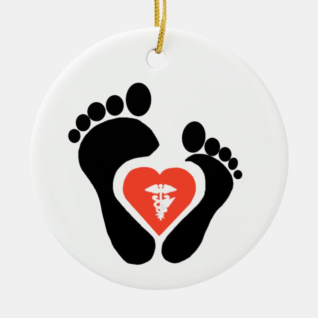 Foot & Heart Ornament Podiatrie Day (Vorne)