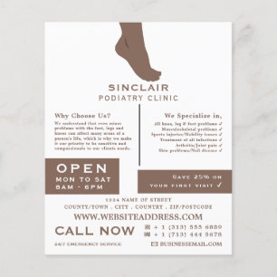Foot Portrait, Podiatrie-Klinik, Podiatrist Flyer