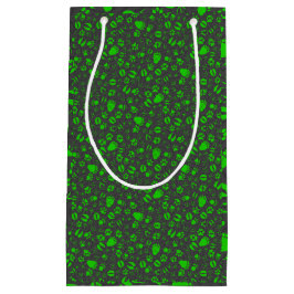 Foot prints, 01b.green DGrey BG Kleine Geschenktüte