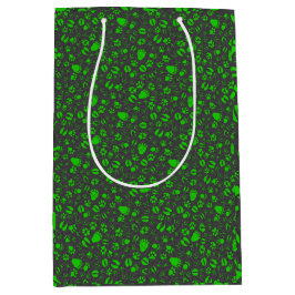 Foot prints, 01b.green DGrey BG Mittlere Geschenktüte