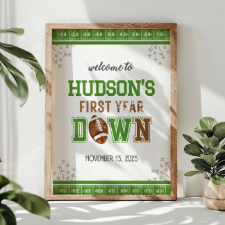 Football 1er anniversaire Affiche de bienvenue pre