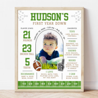 Football 1er anniversaire Jalon Poster Première an