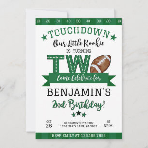 Football 2e anniversaire Invitation blanche
