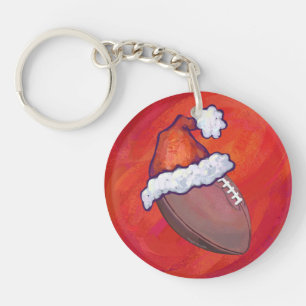 Football à Santa Hat sur Rouge