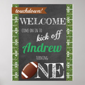 Football Affiche de bienvenue - Birthday Party Cha