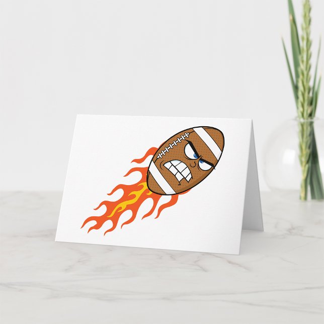 Football Américain Sur Les Cartes De Voeux De Feu (Créateur téléchargé)