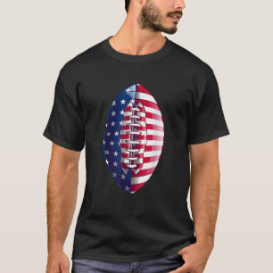 Football American Flag Niedlich 4. Juli Funny Amer T-Shirt