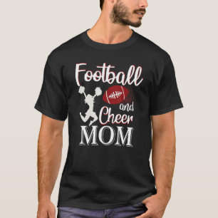Football and Cheer Mama School Sports Football Pla T-Shirt